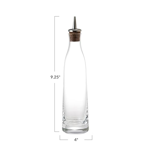Creative Co-Op 8-Ounce Glass Cruet with Stainless Steel and Cork Spout, Clear by Creative Co-Op - Image 2