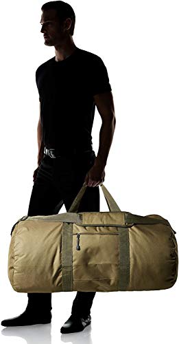 Explorer Tactical Round Heavy Duty Duffel Bag With Shoulder Strap, Olive Drab Green, 31 x 16 x 16-Inch