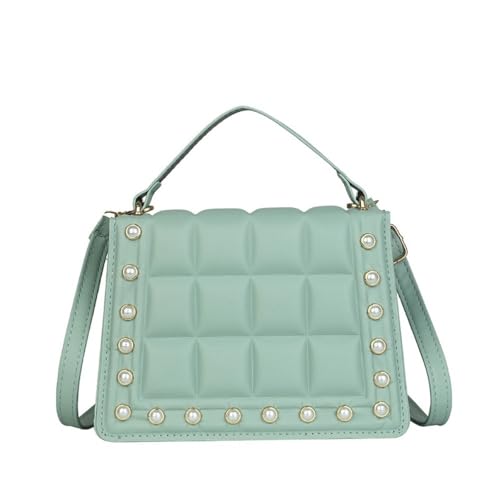 Sac à main for femme rivets matelassés vert clair unique pour un style tendance et moderne