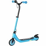 HOMCOM Electric Scooter for Kids, Scooter for Age 6+, Up to 8 KM/H, Maximum Range 6 KM, 6kg Lightweight, Adjustable Height, Rear Brake, Blue