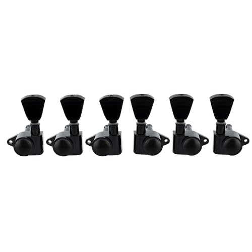 Musiclily Economy 3L3R Roto Style Scellé Guitare Mécaniques Set pour Epiphone Les Paul SG ES, Keystone Button Noir
