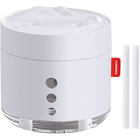 Humidifiers for Bedroom, 800ML Quiet Air Humidifiers with Soft Warm Night Light, USB Portable Desk Humidifier with 2 Mist Modes Waterless Auto Shut Off Humidifier for Baby, Plant, Small Office Cover
