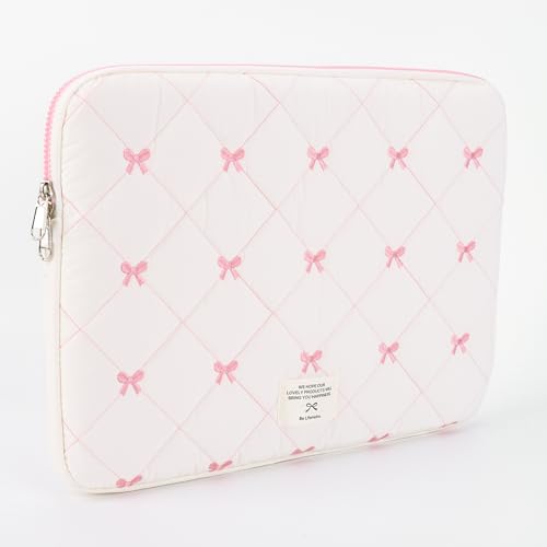 Funda acolchada para laptop Bow beige 15-15.6 pulg miniatura 4