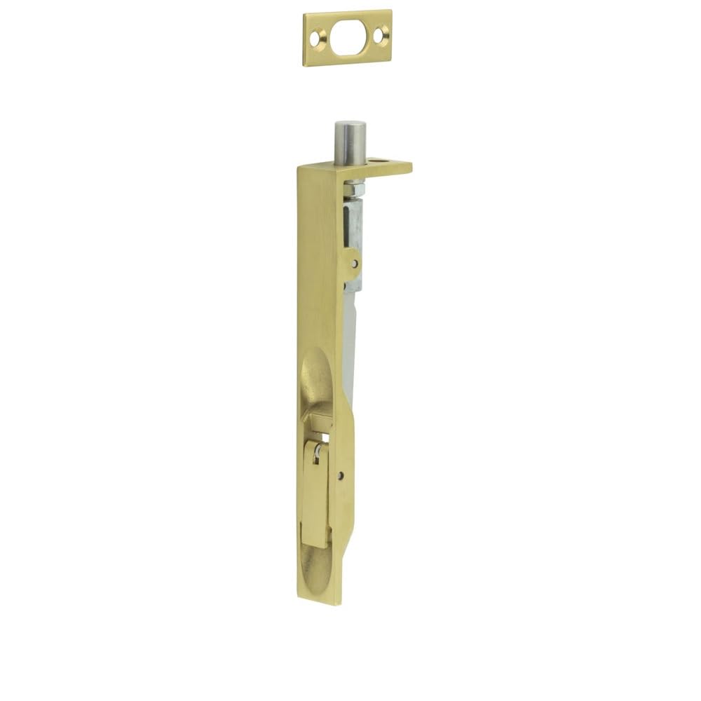 Jedo Lever Action Flush Bolt, 6 Inch 150mm (Satin Brass)