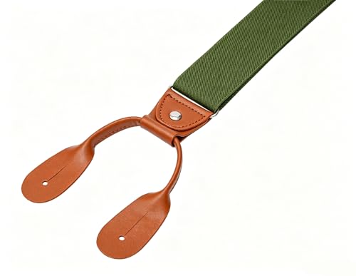 Image of Suspenders for Men Button End Adjustable Y-Back Elastic 47 Inches