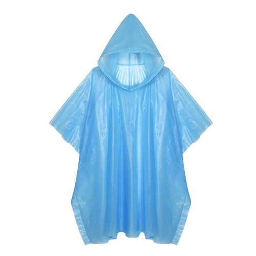 JEYPINMI Kids Rain Poncho for Girls and Boys Portable Raincoat Rain Jacket with Hoods and Sleeves2