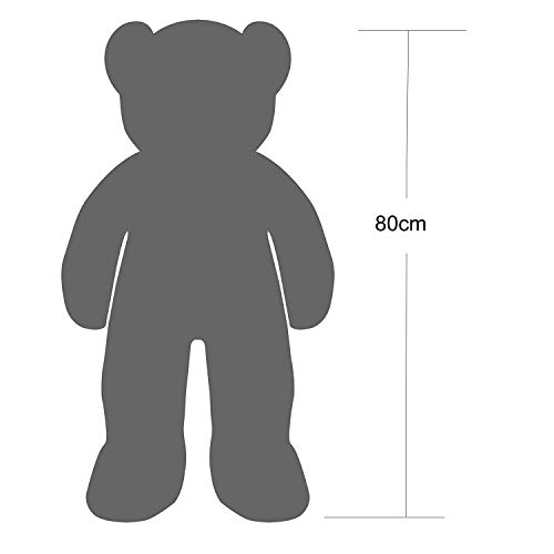 YunNasi Teddybär Groß Riesen Teddy Bär Plüschbär Kuschelbär 80cm/31.5 Inches Stofftier mit Bänder für Kinder und Freundin