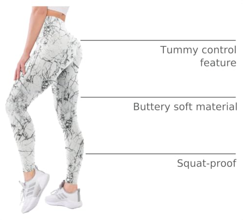 Image of High Waisted Leggings with Pockets for Women Buttery Soft Full Length Capri Workout Yoga Pants Compression Pants