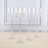 Efavormart 4 Sets of Wholesale Plastic Sturdy Centerpiece XL Cylinder Cup Centerpiece Stand Floating Candle Holder