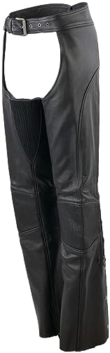 94449 River Road - Sierra Leather Chaps Black Womens - Small