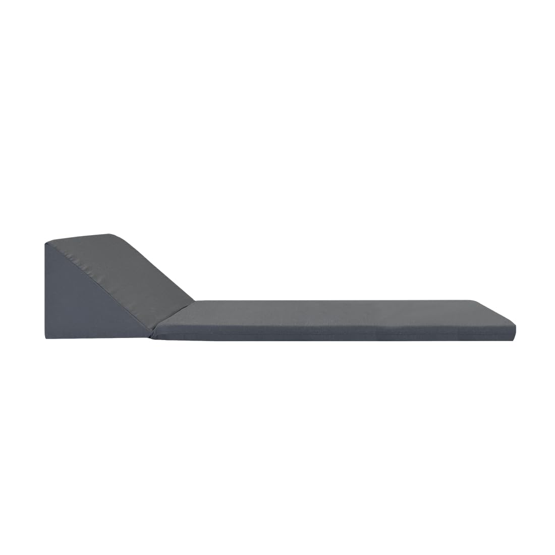Acomoda Textil – Tumbona de Suelo con Respaldo de Espuma Cómodo, Plegable y Desenfundable. Colchón con Reposacabezas para Jardín, Terraza y Piscina Gris Oscuro. (1 Unidad)