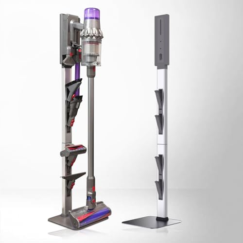 AIKOLZON Vacuum Stand V6 V7 V8 V10 V11 V12 V15 Stable High Strength Aluminum Storage Bracket Handheld DC30 DC31 DC34 DC35 DC58 DC59 DC62 Cordless Vacuum Cleaners Accessories (White)