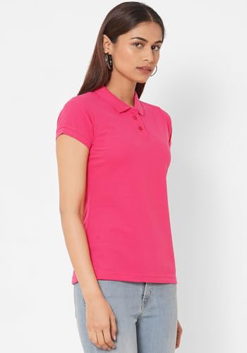 Wear Your Opinion Womens Polo Collar Neck T-Shirt Top (Design: Solid)