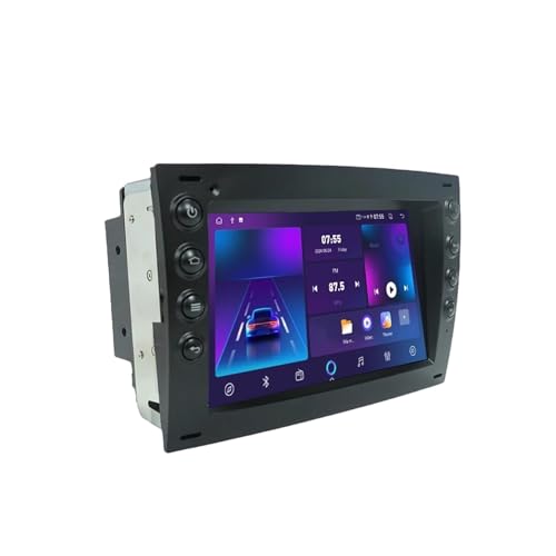 Jeocoai Navegación en Coche Radio para Coche para Renault para Megane 2 (2002-2009) con para Sistema Inteligente de navegación GPS(4-64GB 4G WiFi)