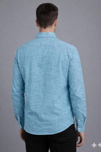 Image of Men's Pure Cotton Khadie Shirt Regular Fit Casual Formal Wear