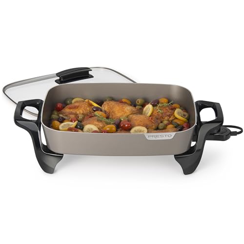 Presto 06856 16-Inch Ceramic Electric Skillet, Grey