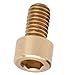Cap Screw, Cap Hex Socket Screw, 5 Different Sizes of Screws Male Thread Possess Uniform Pitch Pure Copper Material for Hardware Tools Industrial(M6*10mm)