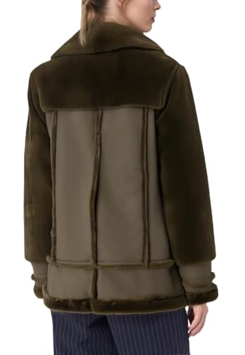 Women's Classic Collar Faux Fur Jacket - Winter Luxury Coat for Evening and Daily Wear2