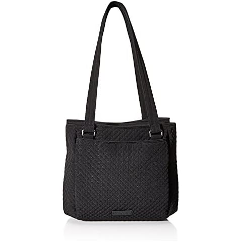 Vera Bradley Microfiber Shoulder Satchel Purse, Classic Black Cover