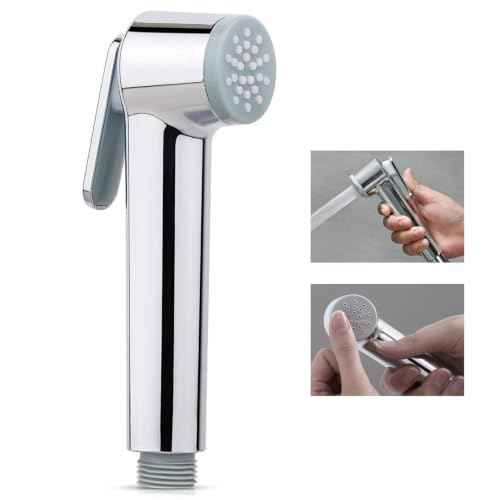 Image of KURIC ABS Health Faucet Gun For Bathroom, Jet Spray for Toilet, Shower Faucet, Toilet Bidet, Faucet Gun, Bathroom Jet Spray, Toilet Hand Jet Spray Health Faucet, Gun Only, Chrome Finish