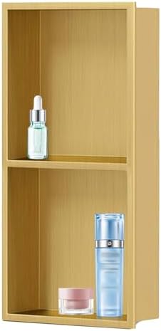 シャワーニッチ、32 * 32cmシャワーニッチ、タイル不要ステンレススチール壁ニッチ、バスルーム用縁なし凹型壁ニッチ、指紋防止&a