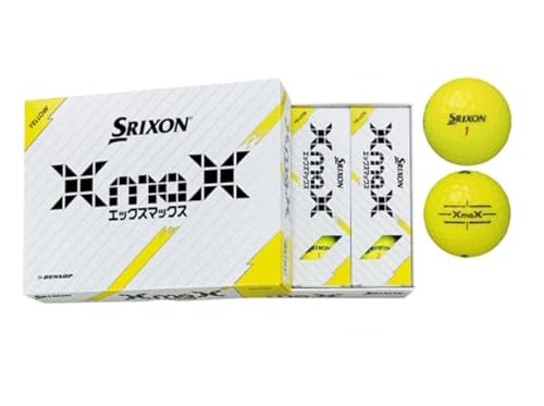 ダンロップ ゴルフボール スリクソン XmaX パッションイエロー 1ダース (12個入り)|プレゼント 贈り物 golf [1872]