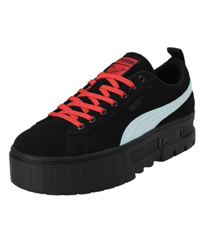 PUMA Womens X Mayze Suede Platform Sneakers Shoes Casual - Black - Size 5.5 M