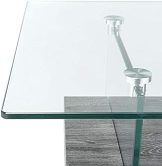 Safavieh Home Kayley Black Oak and Glass Coffee Table