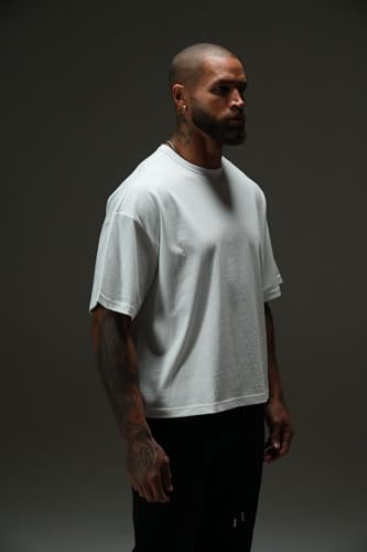 Fate Heavyweight Boxy Cropped Crewneck Tee for Men – 230 GSM Drop-Shoulder Cotton3