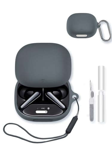 Anker Soundcore Liberty 4 Pro�p�P�[�X�A�m�C�Y�L�����Z�����O���C�����X�C���z���A�\�t�g�ی�A�ϏՌ����ABOVUGAC�V���R���P�[�X�J�o�[ �L�[�`�F�[��&�N���[�j���O�L�b�g&�X�g���b�v�t��-�O���[
