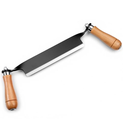 Lanties 8 Inches Draw Knife Debarking Tool for Woodworking, Straight Draw Shave Knife Wood Carving Hand Tool for Tree Bending Broach Peeling, Whittling, Shaping, Detailing, Stripping