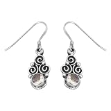 Pendientes llamativos Meadows Pendiente de citrino facetado, pendiente de piedras preciosas, pendiente de plata de ley 925, pendiente bohemio, 33 MM, Gema, Citrino, amarillo