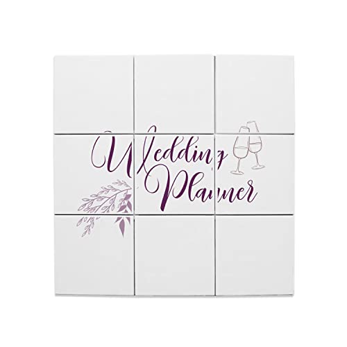 Carreaux céramique décoratif 15,2 x 15,2 cm calligraphie pour décoration mariage