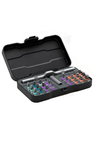 YFFSFDC 磁気ラチェットドライバーセット 24in1 磁力交換 差替式 多機能 DIY工具キット コンパクト 携帯便利 自転車・家具・PC修理に最適な