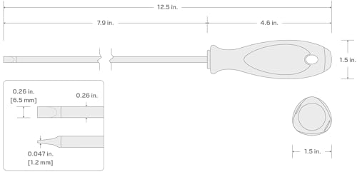 Image of TEKTON 6.5 mm Slotted Screwdriver (8 in. Shank) | DWS01413