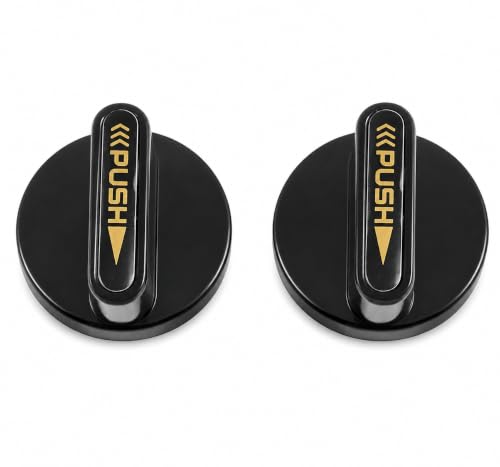 Image of Universal fit Knob for Gas Stove Replacement Parts | Long Lasting, Smooth Operation, Premium PVC On-Off Push Type 8 MM Spindle Black Knob for All Sleek Slim Modal Gas Stove (P3, Pack of 2)