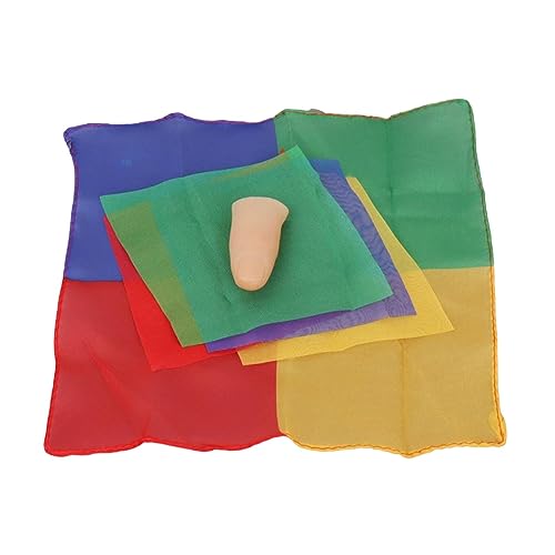 Perfeclan 4 PCS Écharpes Magiques Multicolores, Foulard Soie Restauration Tours de Magie Street Stage Magictoy Débutant Magicien Créatif, Mouchoir Magicien en Soie, Accessoire de Spectacle Rue/Scène