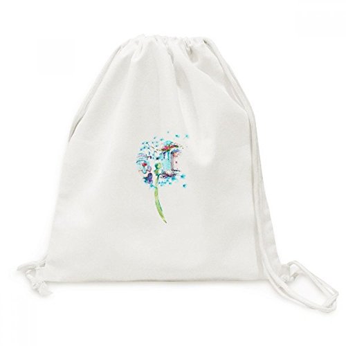 Sac cordon pissenlit chalet en toile pour voyage et loisirs