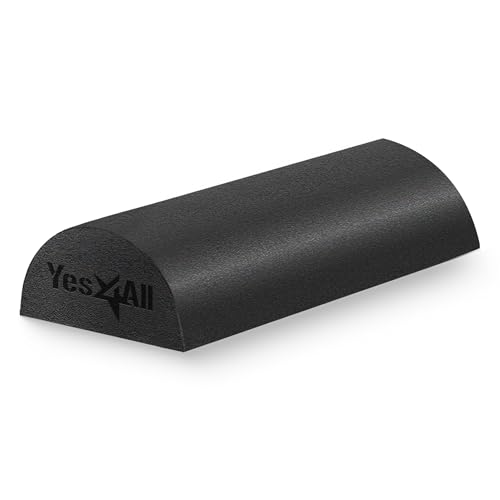 Yes4All Medium Firm Half Foam Rollers for Post-Workout Relaxation 12/18/24/36 inch PE Foam Roll for Back Massage & Yoga Exercise
