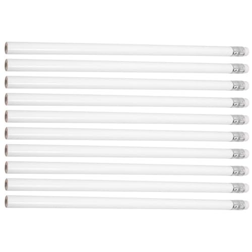 10 Lápices Carpintero Zerodeko con Goma, Blanco miniatura 1