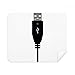 Black USB Plug Charging Cable Pattern Cleaning Cloth Screen Cleaner 2pcs Suede Fabric