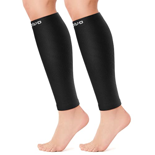 CAMBIVO Manchon Compression Mollet 2 Paires, Bas de Contention Femme Homme, Chaussettes de Contention sans Pied contre Varices, Jambes Lourdes et Douloureuses,...