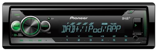 Pioneer DEH-S410DAB | 1DIN Autoradio | CD-Tuner mit DAB+ und RDS | MP3 | USB und AUX-Eingang |...