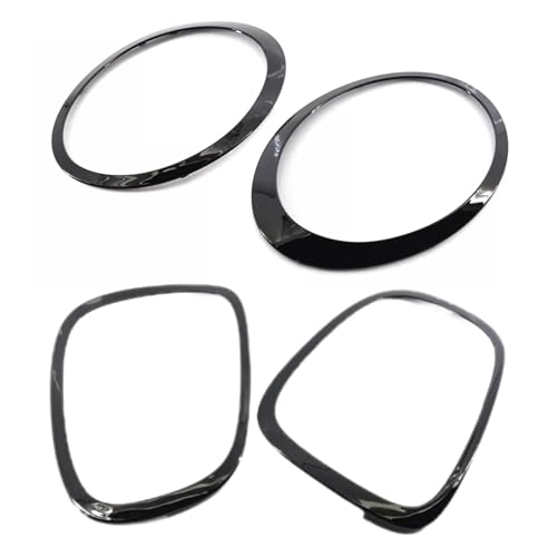 Marcos de luces traseras negro brillo para Mini Cooper F55 F56 F57 de 4 piezas