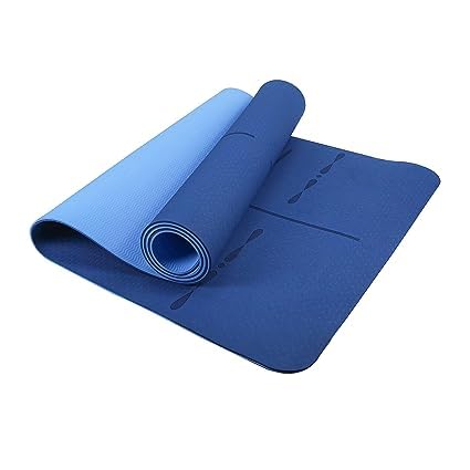 QUALIZA Premium Yoga Mat for Men Large, Eco Friendly Non Slip Yoga Mat 6mm Optimal Cushioning, 72"x 26" | eBook and 50 videos included | Persian Blue & Light Blue (B0CJFS3YYK) Amazon Price History, Amazon Price Tracker