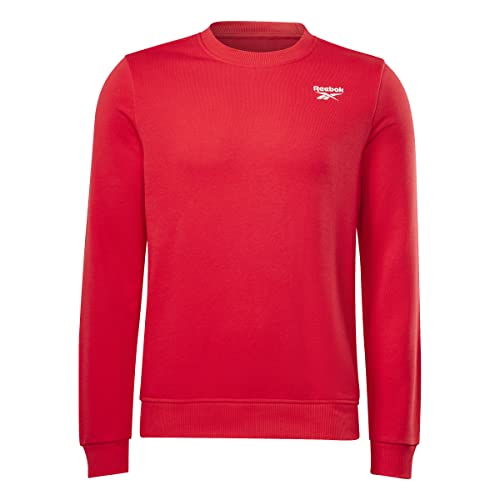 Reebok Tour de Poitrine Gauche Sweat-Shirt, Rouge vectoriel/Noir, M Homme