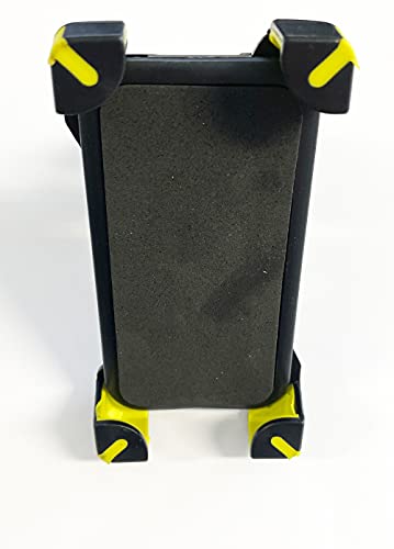 Support de téléphone portable universel stable pour vélo, moto, scooter (noir/jaune) Cover