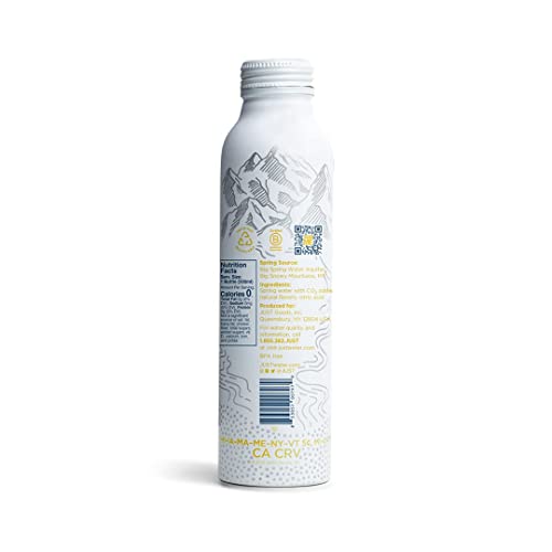 Image of JUST Bubbles Lemon - Pure Premium Sparkling Spring Water in a Fully Recyclable Reusable Eco-Friendly Bottle - 100% Mountain-Sourced Carbonated Water with Naturally Occurring Minerals, 16 Fl Oz (Pack of 12)