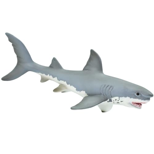 Safari Ltd. Great White Shark Figurine - Detailed 7' Plastic Model Figure - Fun Educational Play Toy for Boys, Girls & Kids Ages 3+