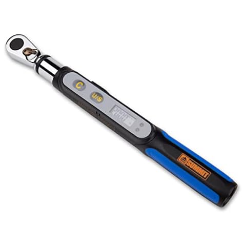 Summit Tools Bit-Head Digital Torque Wrench, 1/4 inch Drive Adopter, 0.221-4.424 ft-lbs Range, Measure Peak Torque, Compact Size, Calibrated (BMS2-006CN-S) Cover
